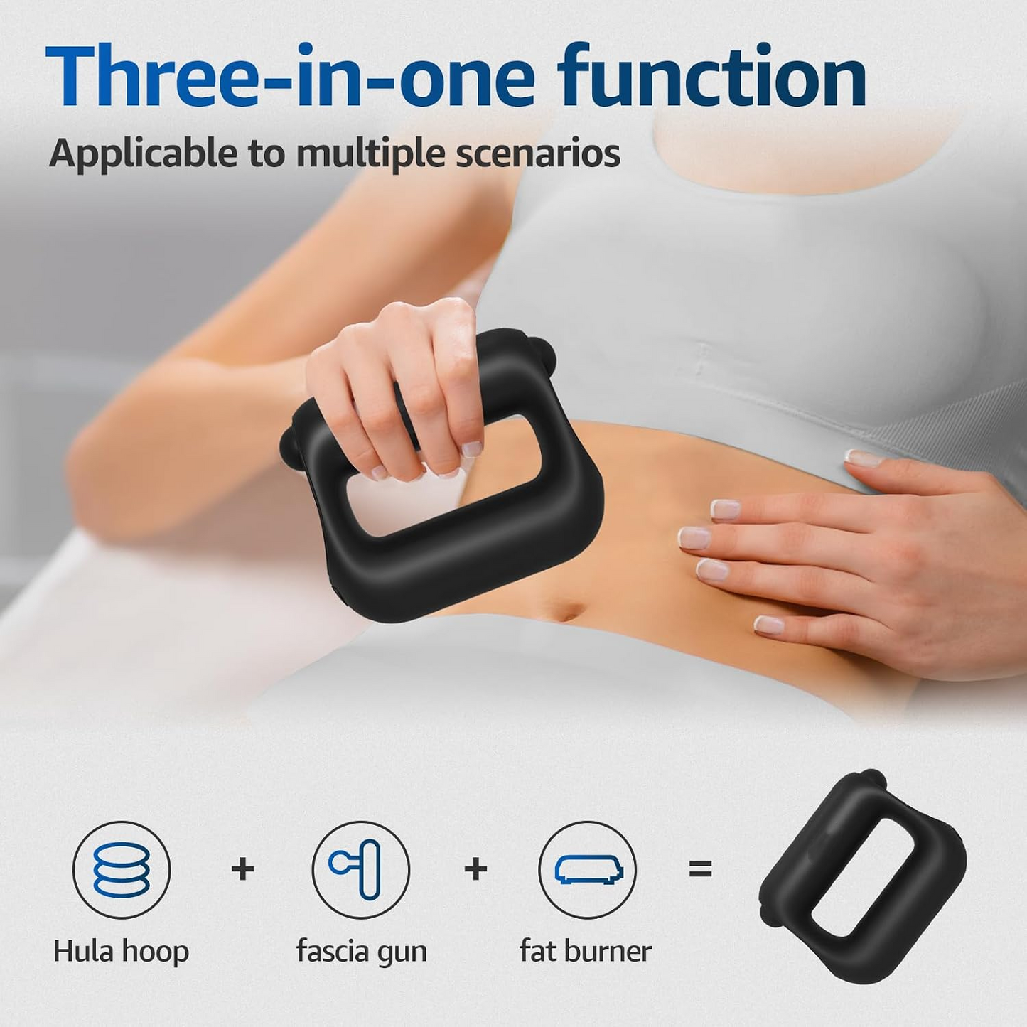✅15,000+ Global Satisfied Customer 💪Wearable Belt‑Compatible Fascia Ring Massager, Portable Deep Tissue Massage Device for Fitness Enthusiasts & Office Users