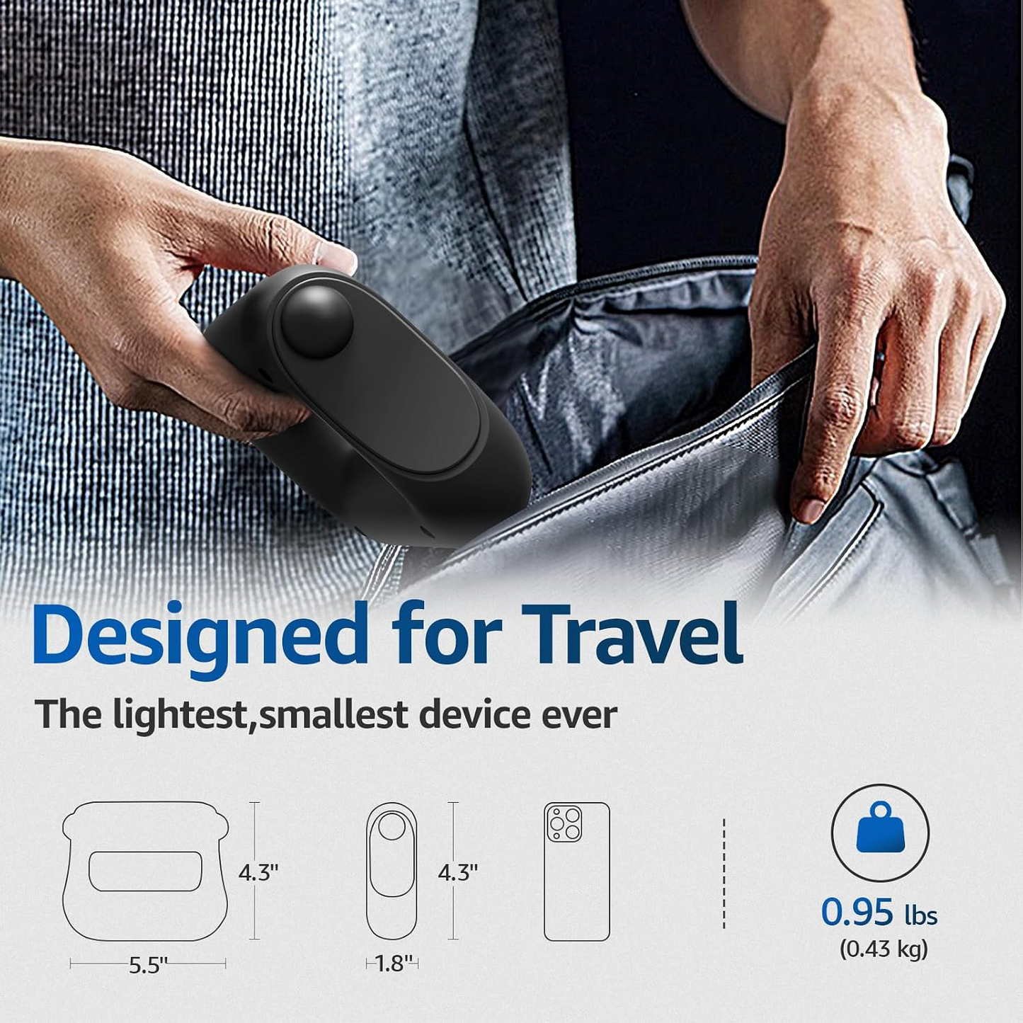 ✅15,000+ Global Satisfied Customer 💪Wearable Belt‑Compatible Fascia Ring Massager, Portable Deep Tissue Massage Device for Fitness Enthusiasts & Office Users