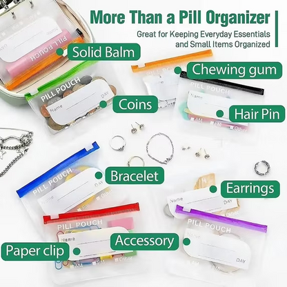 💊Your All-In-One 14-Day Waterproof Travel Vitamin Organizer – Stay On Dose, Anywhere You Go