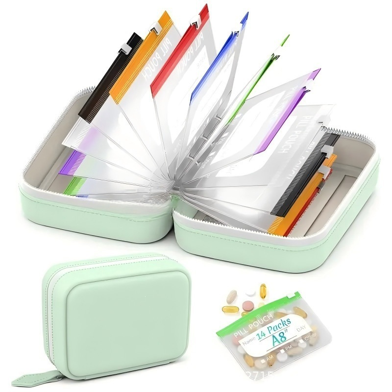 💊Your All-In-One 14-Day Waterproof Travel Vitamin Organizer – Stay On Dose, Anywhere You Go