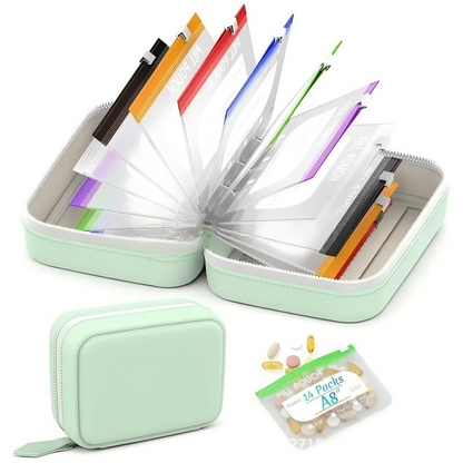 💊Your All-In-One 14-Day Waterproof Travel Vitamin Organizer – Stay On Dose, Anywhere You Go