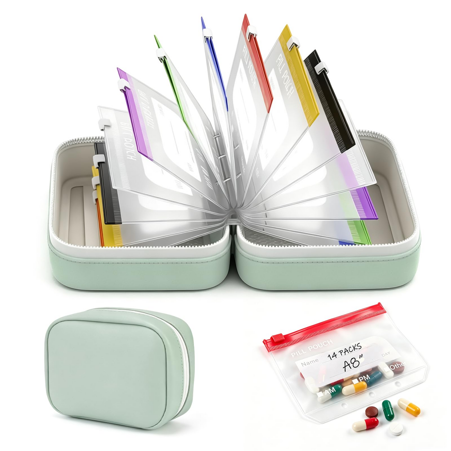 💊Your All-In-One 14-Day Waterproof Travel Vitamin Organizer – Stay On Dose, Anywhere You Go