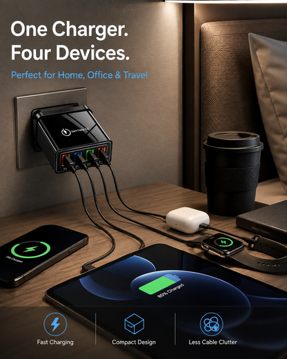 The Charger Big Tech Hates | ⚡4-Port Quick Charge 3.0 + AI Performance Boost