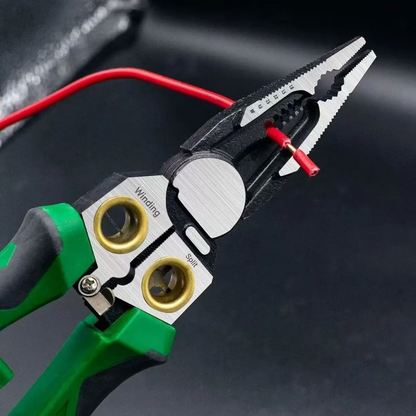 📢SHOP SALE -Multifunctional 8-in-1 Wire Stripping Needle Nose Pliers, Voltage Test Electrical Pliers with Dual Alarm Function for Cutting, Pulling and Crimping All Kinds of Wires