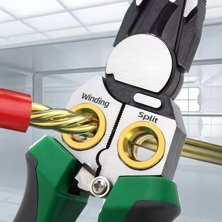 📢SHOP SALE -Multifunctional 8-in-1 Wire Stripping Needle Nose Pliers, Voltage Test Electrical Pliers with Dual Alarm Function for Cutting, Pulling and Crimping All Kinds of Wires