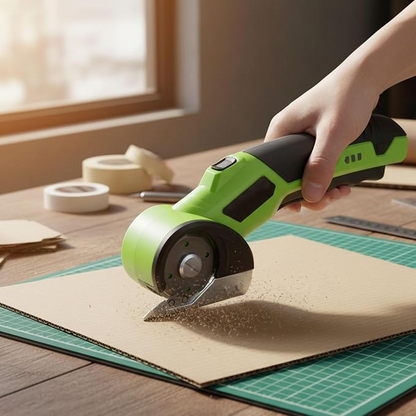 🛡️Cordless Rechargeable Electric Scissors Fabric Cutter, Multi-Purpose Cutting Tool for Cloth, Leather, Carpet,