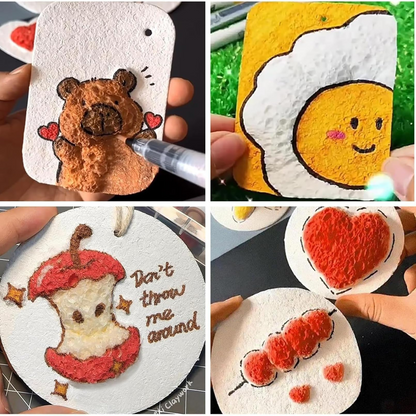 ✨Unlock Magical 3D Art! 🎨Foam Texture Painting Paper👩‍🎨 Create Stunning Textured Paintings Easily