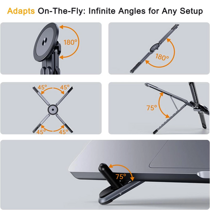 🧲6‑in‑1 Magnetic Foldable Stand｜One Stand For Phone, Tablet & Laptop