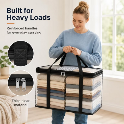 💥Final 24 Hours 50%OFF💥 See‑Through Stackable Storage Bags, Declutter Your Home In No Time 🏠