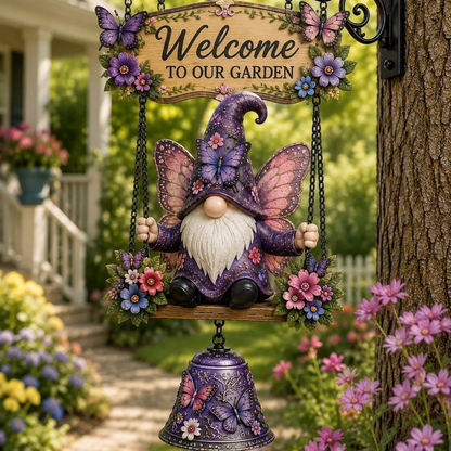 ⏰Limited Time 50% OFF🐞 Rustic Gnome Bell – Charming Garden Yard Decor
