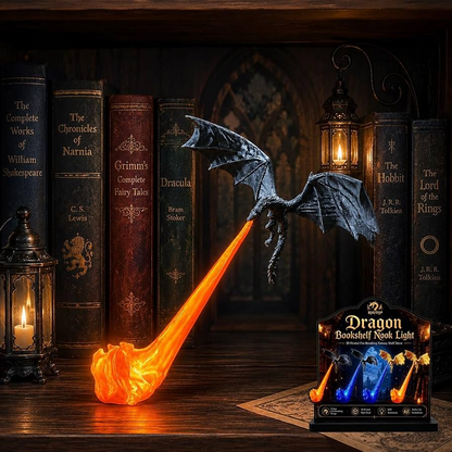 🐉Dragon Flame Book Nook✨Magical Floating Dragon Decor For Your Bookshelf | Fantasy Collector Piece