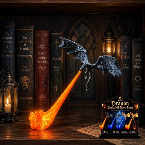 🐉Dragon Flame Book Nook✨Magical Floating Dragon Decor For Your Bookshelf | Fantasy Collector Piece