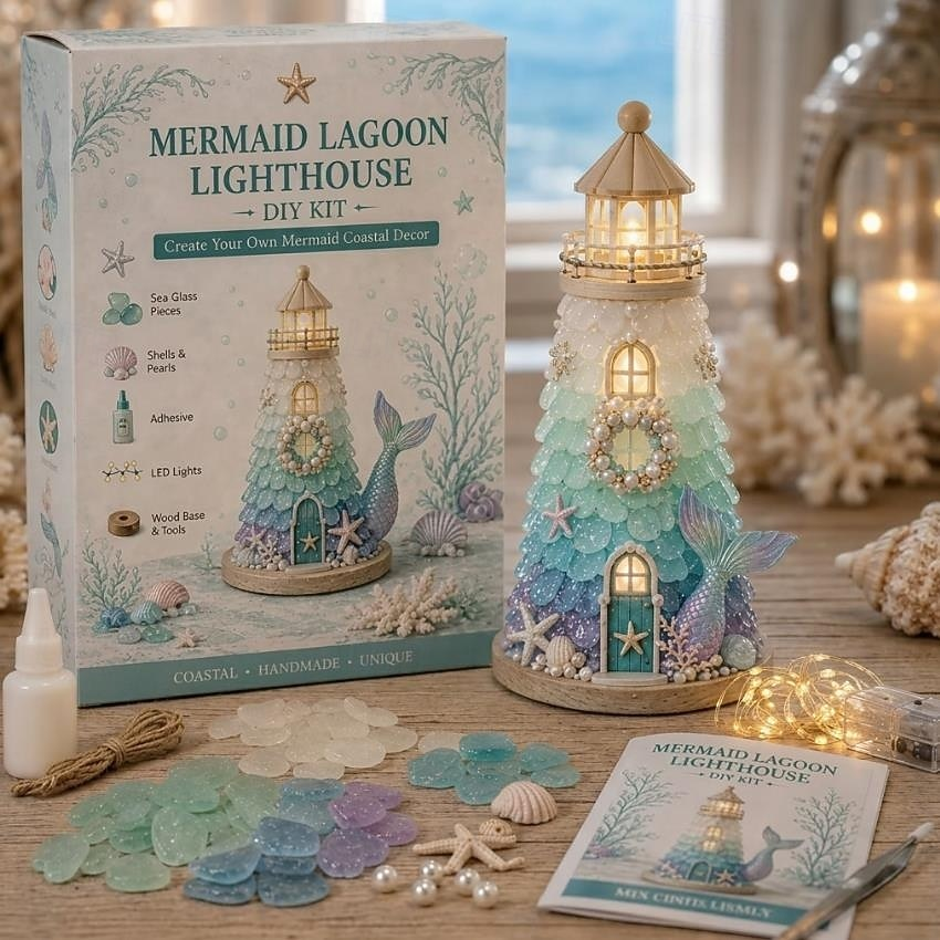 ✨Light‑Up Christmas Character Lighthouse | Complete DIY Craft Kit For Holiday Decor
