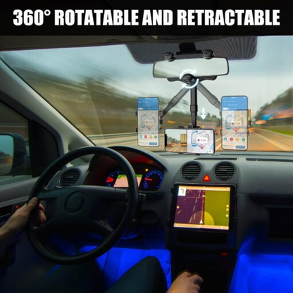 🔥Save45%🚗Rotatable Retractable Rearview Mirror Phone Holder | No Glue No Suction Cups