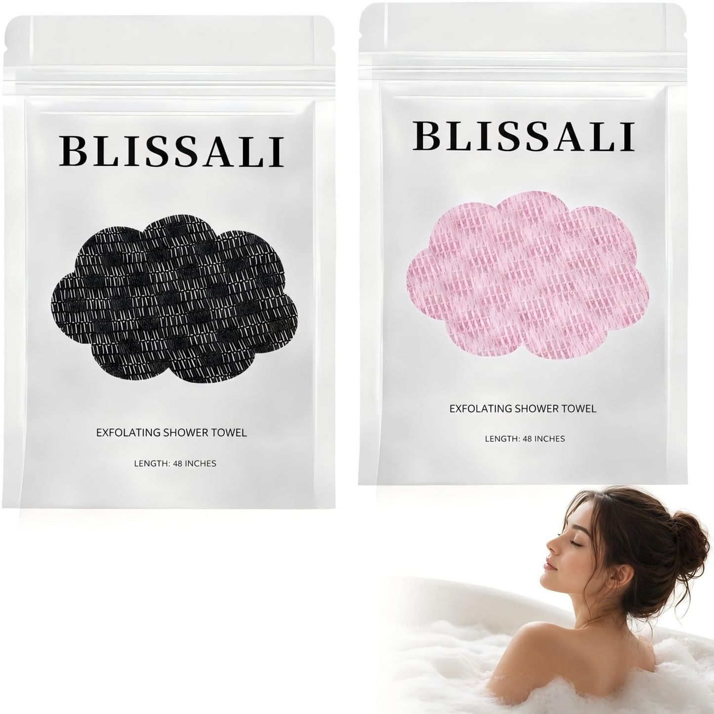 🔥Save50%🛁Exfoliating Antibacterial Bath Wash Cloth, Reusable Body Scrub Towel