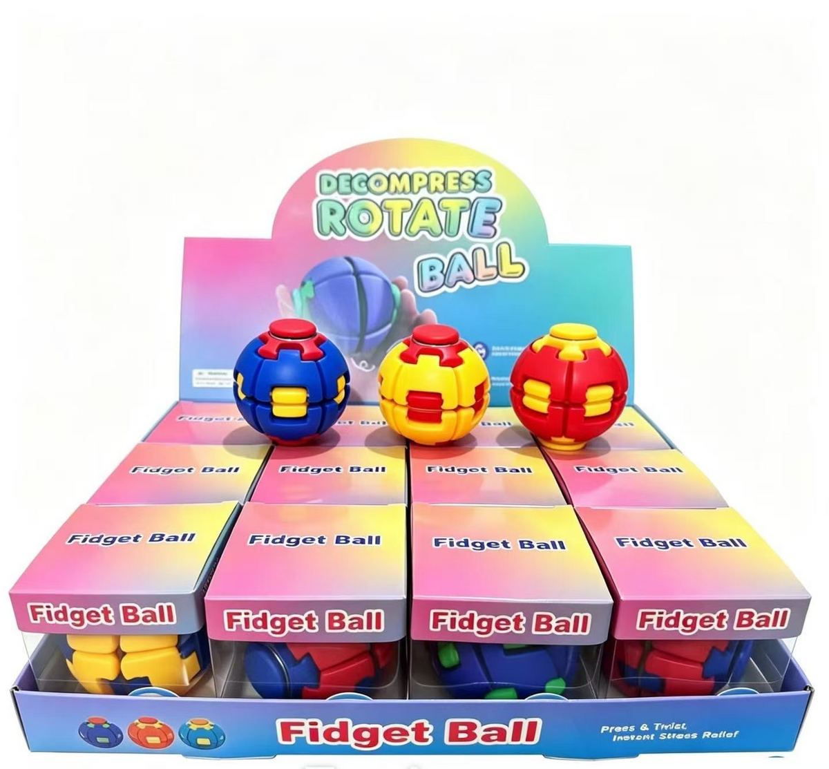 ✨New! Colorful 3D Press Fidget Spinner Ball