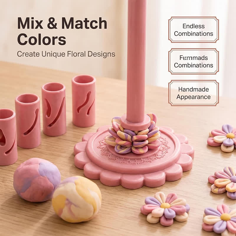 💐 DIY Clay Flower Bouquet Kit – Comes With 12 Colors of Modeling Clay FREE