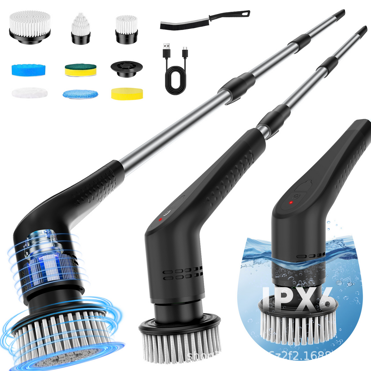 ✨🧽7-in-1 Electric Spin Scrubber | Cordless Cleaning Brush with 7 Brush Heads & Telescopic Handle