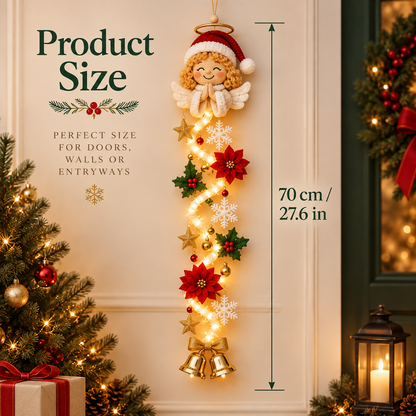 ⛄️🎅🎄 Lighted Christmas Hanging Garland – Festive Doorway Decor