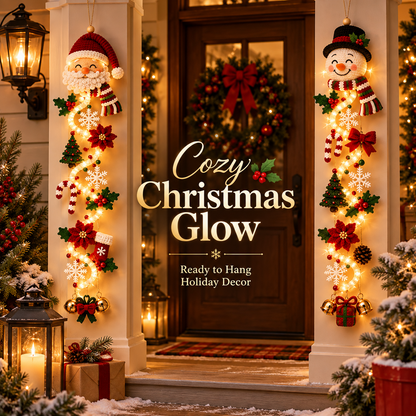 🎄 Lighted Christmas Hanging Garland – Festive Doorway Decor