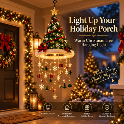 🎄 Christmas Santa Hat Hanging Light – Festive LED Chandelier Decor