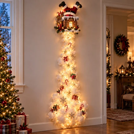 🎄 Christmas Magic Trail Wall Light – Festive LED Hanging Decor