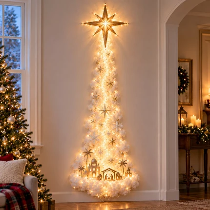 🎄 Christmas Magic Trail Wall Light – Festive LED Hanging Decor
