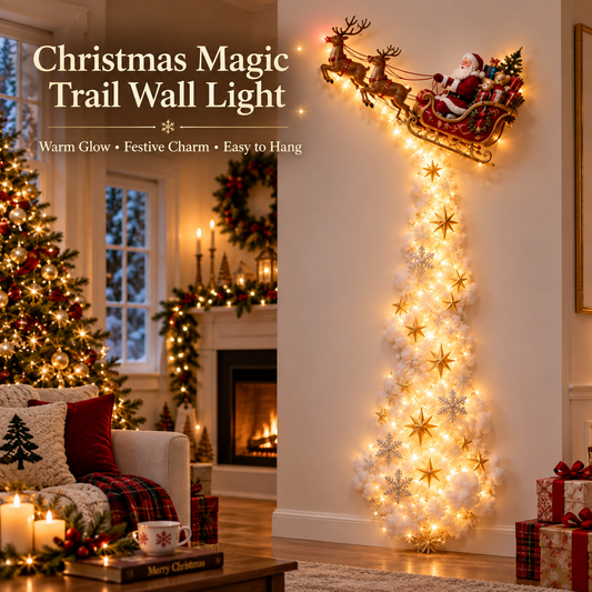 🎄 Christmas Magic Trail Wall Light – Festive LED Hanging Decor