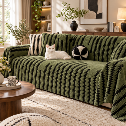 🛋️ Soft Chenille Sofa Cover – Pet-Friendly Full Coverage Couch Throw