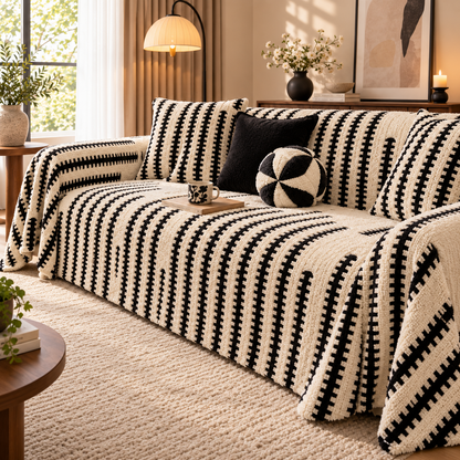 🛋️ Soft Chenille Sofa Cover – Pet-Friendly Full Coverage Couch Throw
