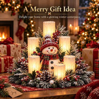 🎄 Lighted Christmas Candle Centerpiece – 3 Festive Tabletop Designs