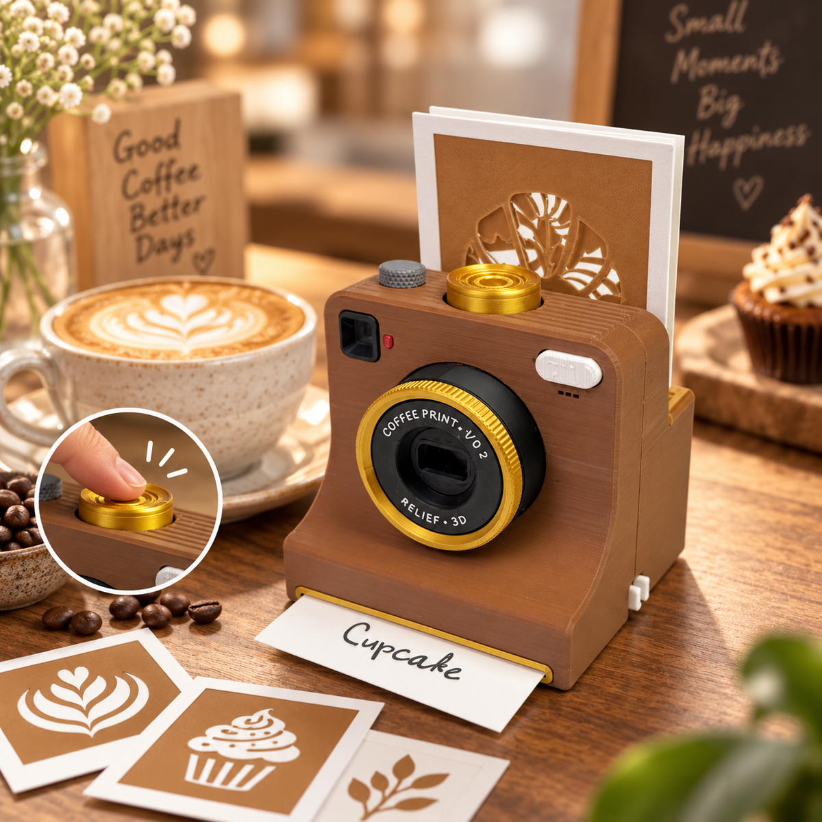 💖☕ Custom Latte Art Printer – Turn Photos Into Coffee Designs 📸
