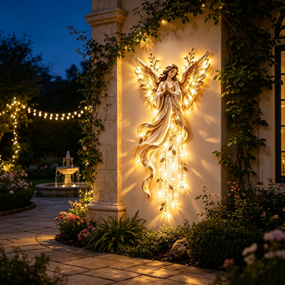 ✨Last Day of Sale!  Huge Discounts!✨Blessing Guardian Angel Lighted Wall Decor | Starfall Cascade Christmas Hanging
