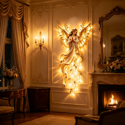 ✨Last Day of Sale!  Huge Discounts!✨Blessing Guardian Angel Lighted Wall Decor | Starfall Cascade Christmas Hanging