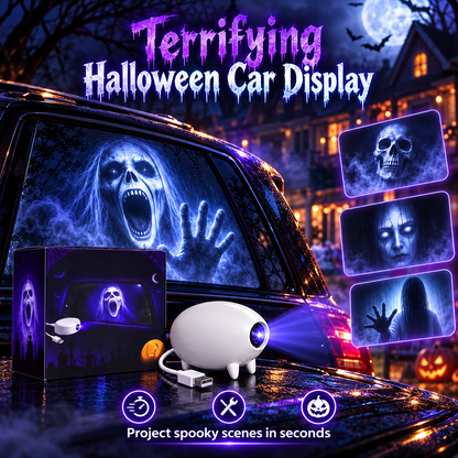 Huge Discounts!🎃Halloween Ghost Projection Lamp – Indoor & Car Decor