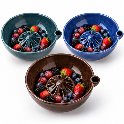 🥬 Self-Spinning Fruit & Berry Washer – Vortex Rinse Bowl with Quick Drain