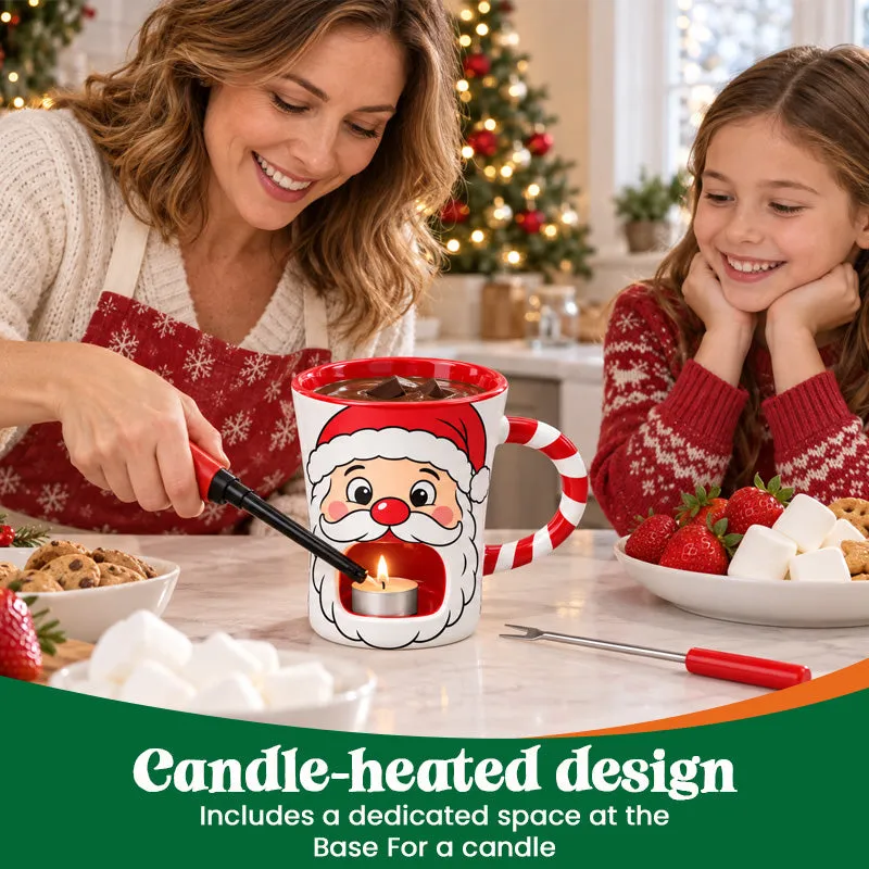 🎄 Christmas Fondue Mug – Warm Chocolate Dip for Holiday Nights