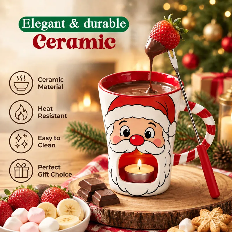 🎄 Christmas Fondue Mug – Warm Chocolate Dip for Holiday Nights