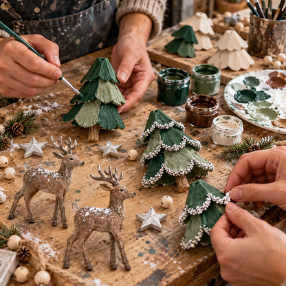 🦌🎁 Lighted Christmas Deer & Tree Garland – A Cozy Holiday Touch