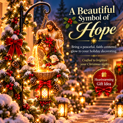 🔥Last Day 50% OFF-🎄✝️ Jesus & Lambs Lighted Hanging Decor – A Beautiful Christmas Blessing