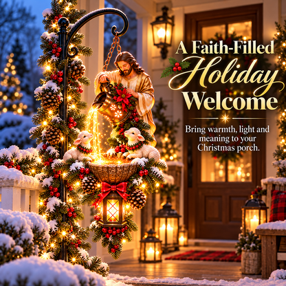 🔥Last Day 50% OFF-🎄✝️ Jesus & Lambs Lighted Hanging Decor – A Beautiful Christmas Blessing