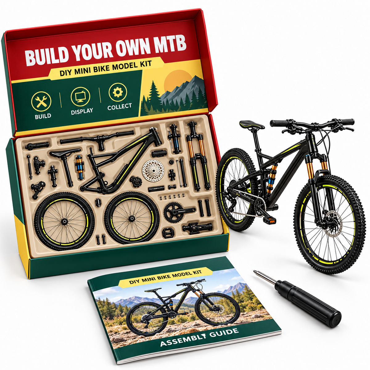 🚲DIY Mountain Bike Model Kit – Build, Display & Collect