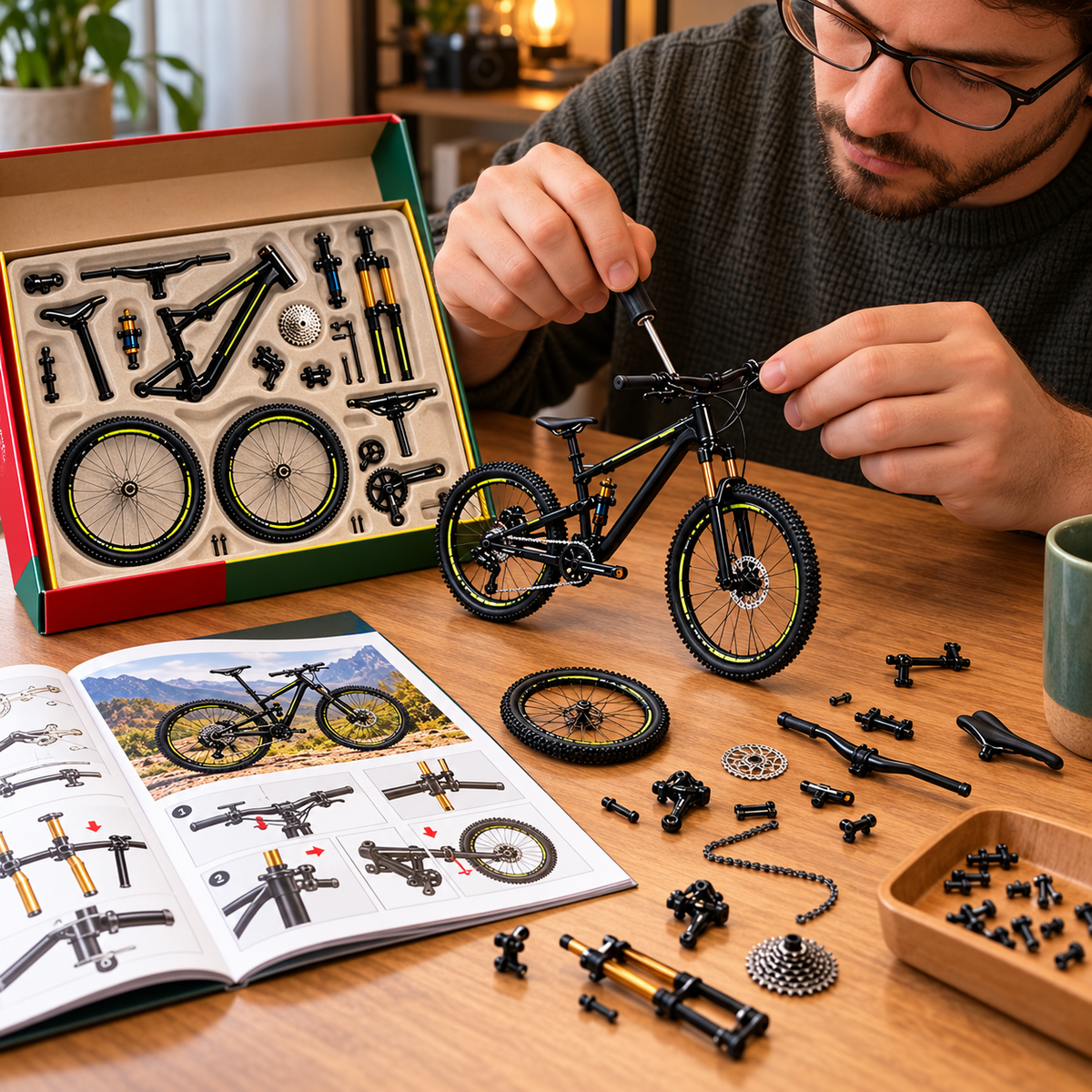 🚲DIY Mountain Bike Model Kit – Build, Display & Collect