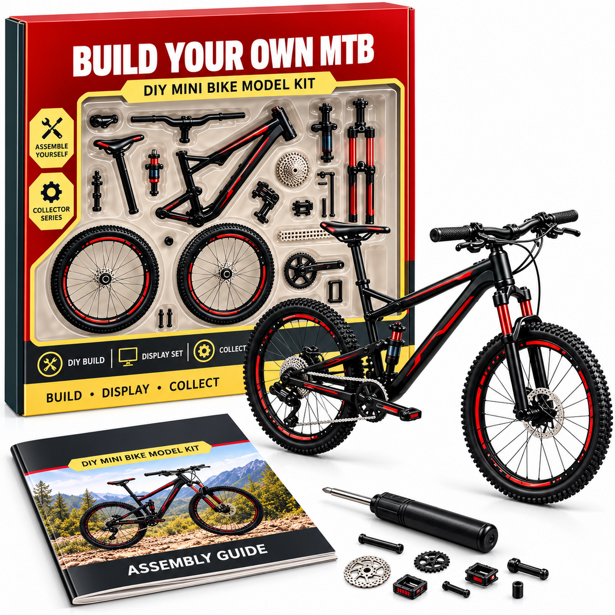 🚲DIY Mountain Bike Model Kit – Build, Display & Collect