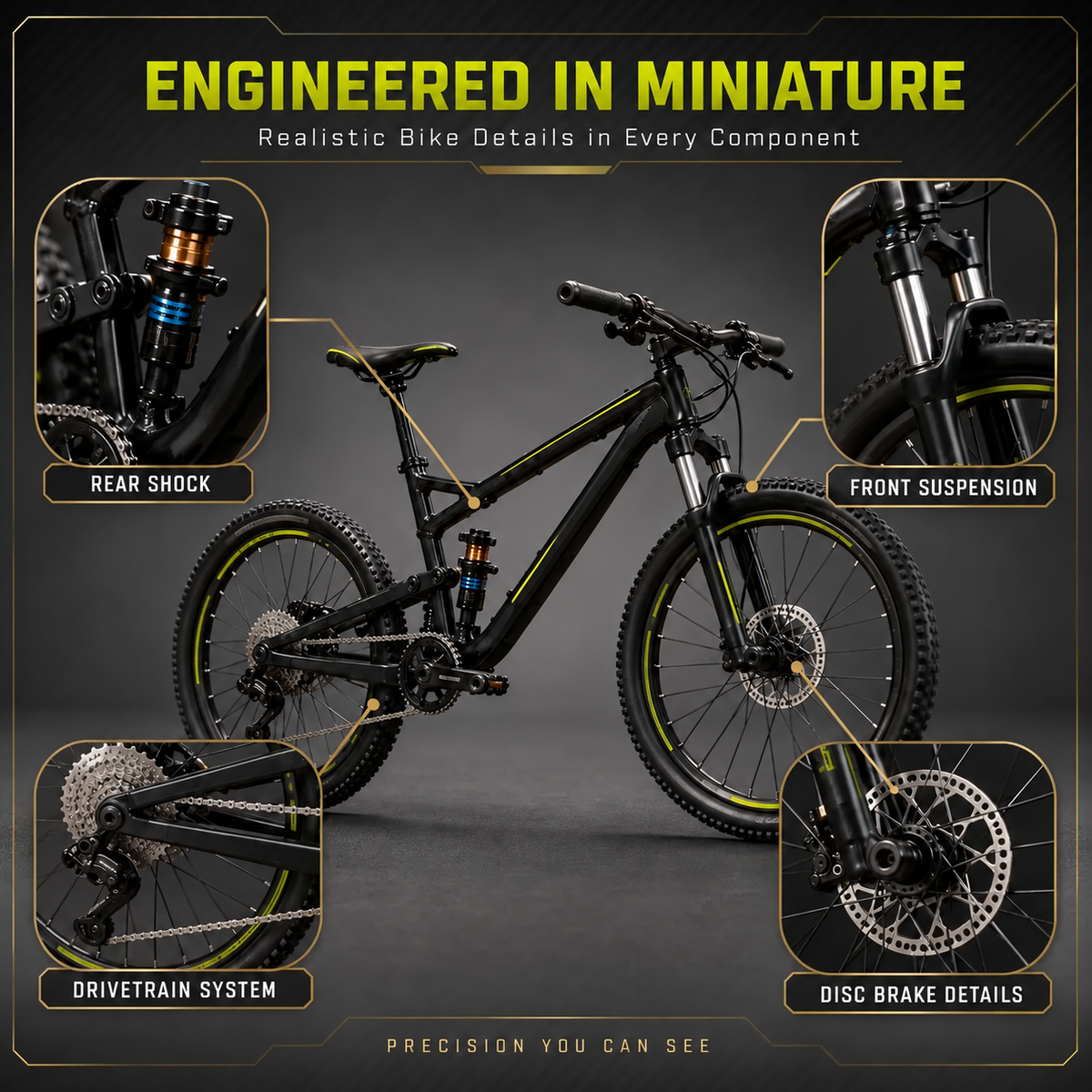 🚲DIY Mountain Bike Model Kit – Build, Display & Collect