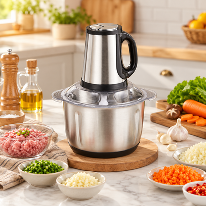Electric Meat Grinder & Vegetable Chopper – Fast, Easy Food Preparation