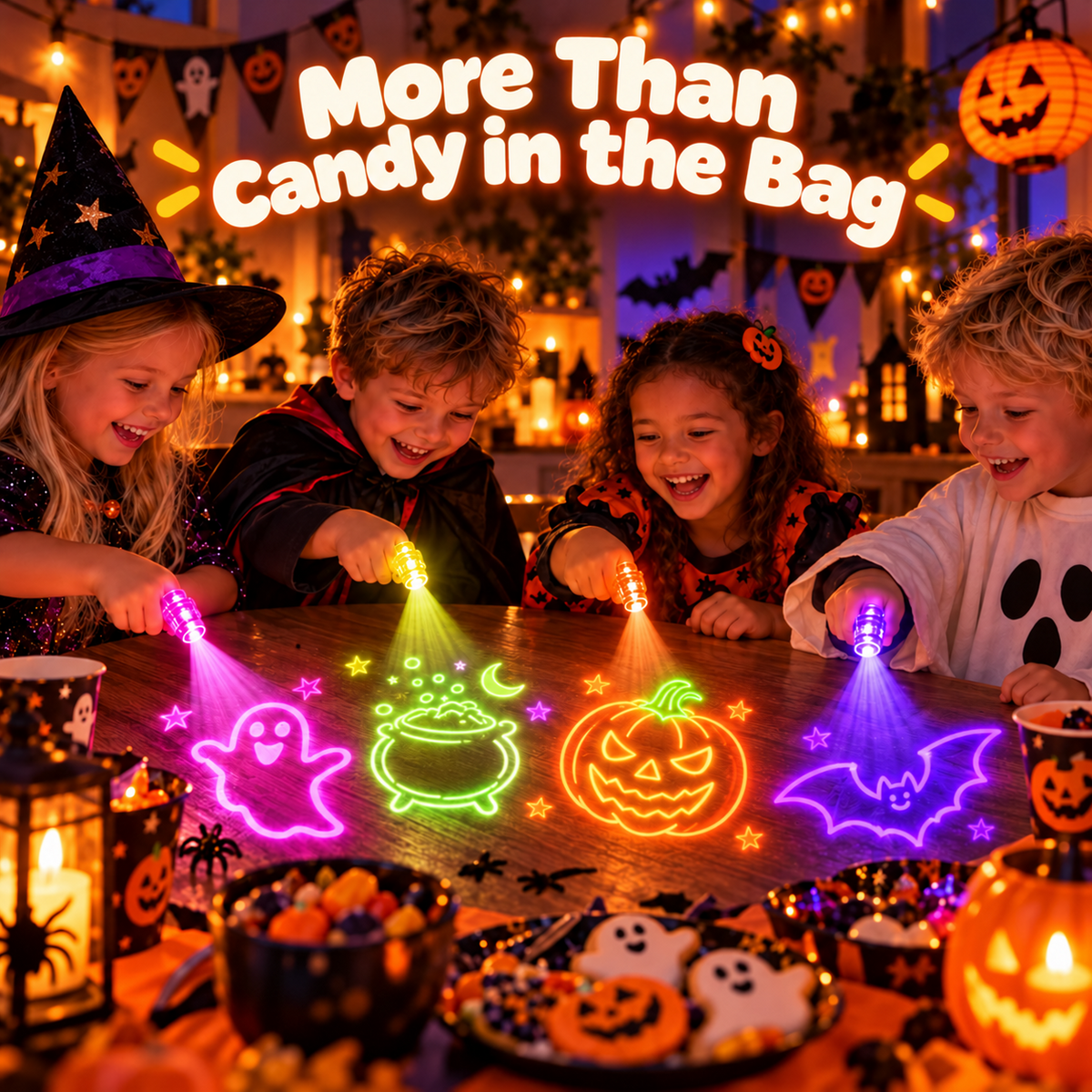 👻🎃 Light Up Halloween Night – Spooky Finger Projector Toys(4PCS)