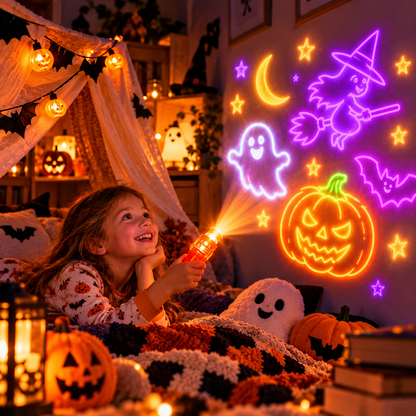 👻🎃 Light Up Halloween Night – Spooky Finger Projector Toys(4PCS)