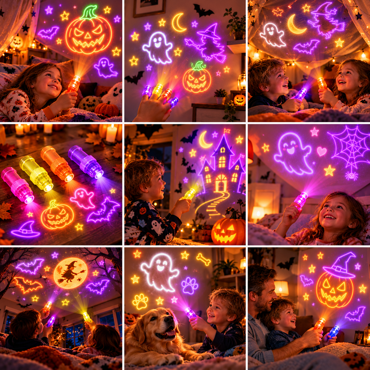 👻🎃 Light Up Halloween Night – Spooky Finger Projector Toys(4PCS)