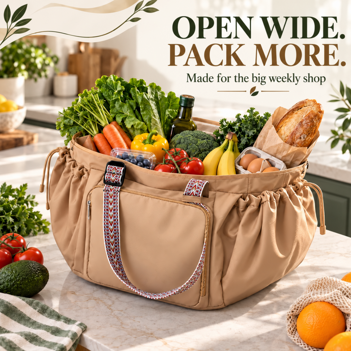 ⏰Limited-time 55% discount🔥👜✨ Expandable Multi-Pocket Tote Bag – Large Capacity & Organized Storage